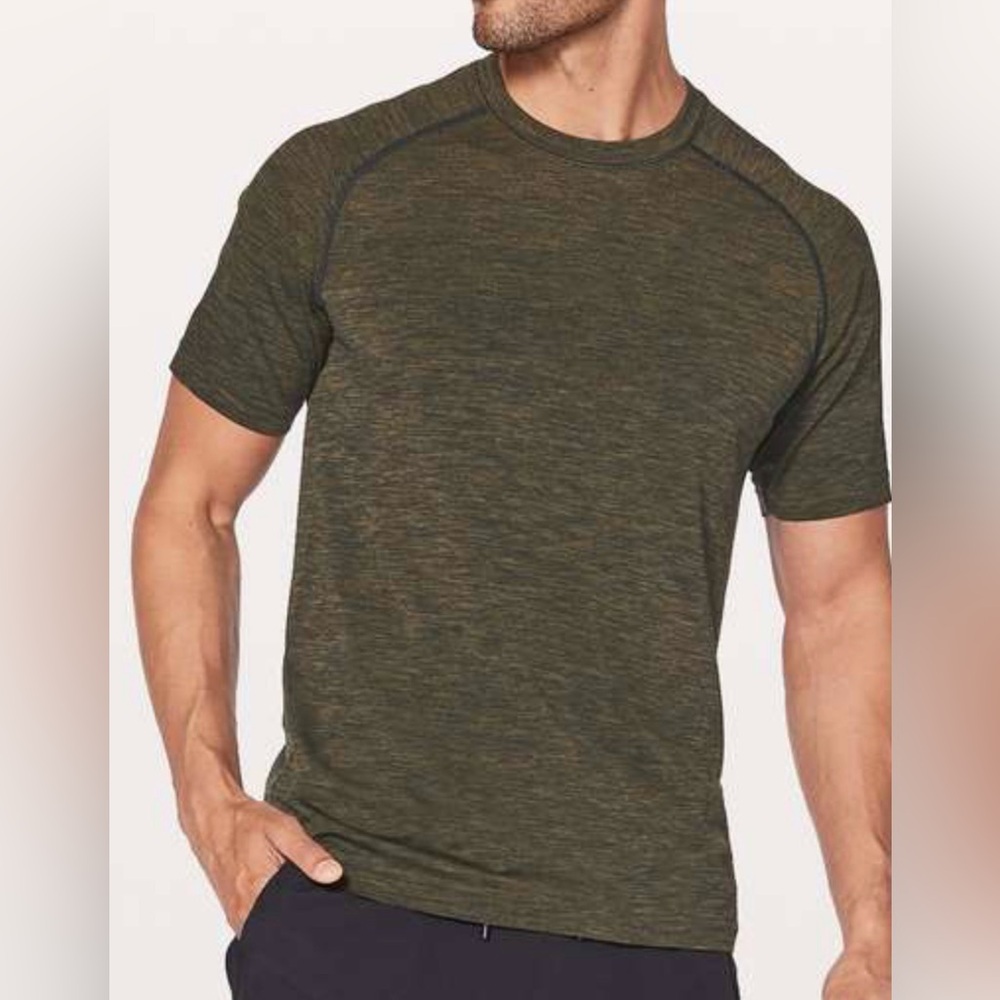 Lululemon Metal Vent Tech Short Sleeve Shirt, Dark Green, Size Large